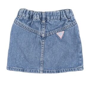 Vintage GUESS Baby Girl Denim Skirt 24 Months Elastic Waist 80s 90s Y2K Retro